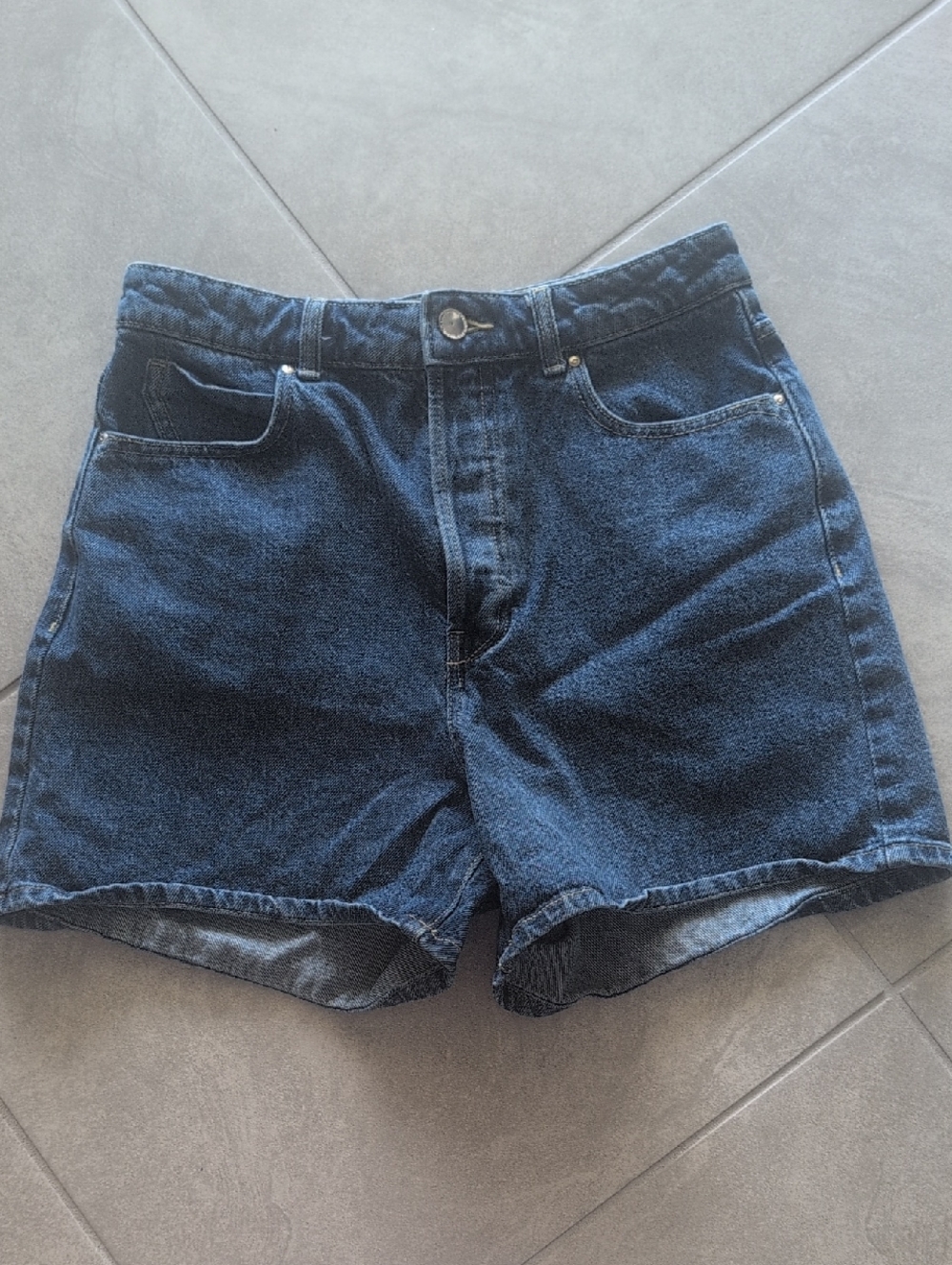 Zara Dark Blue Denim Jean Shorts